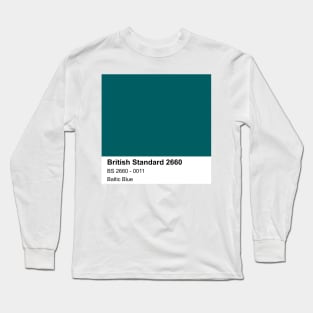 Baltic Blue British Standard 0011 Colour Swatch Long Sleeve T-Shirt